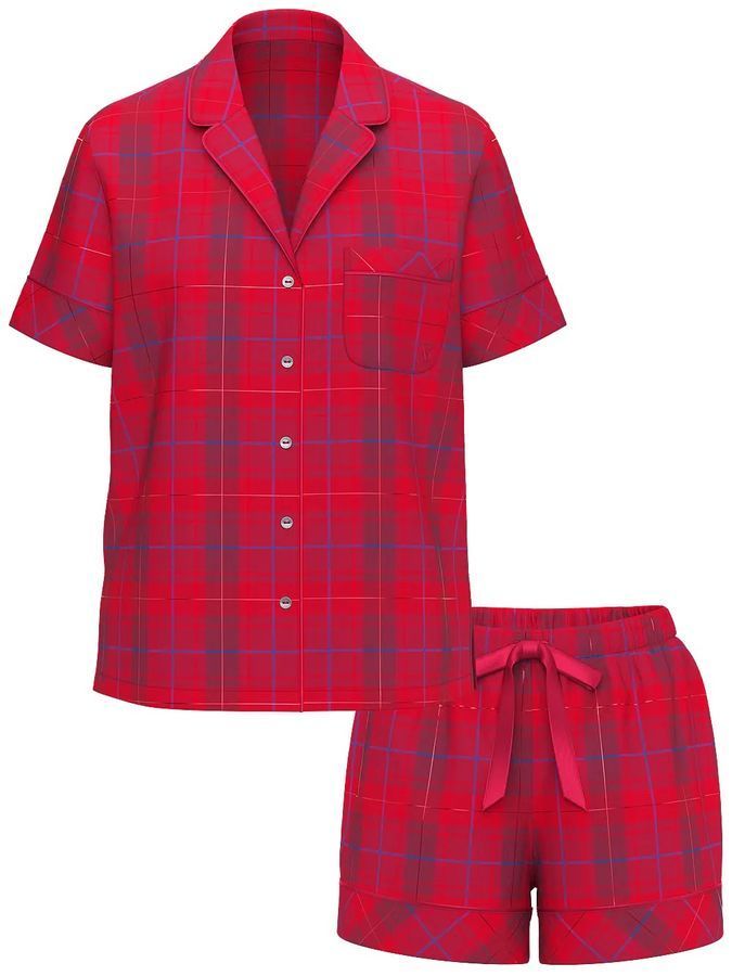 Піжама з шортами Flannel Short PJ Set Victoria's Secret