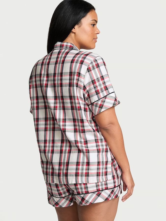 Піжама з шортами Flannel Short PJ Set Victoria's Secret