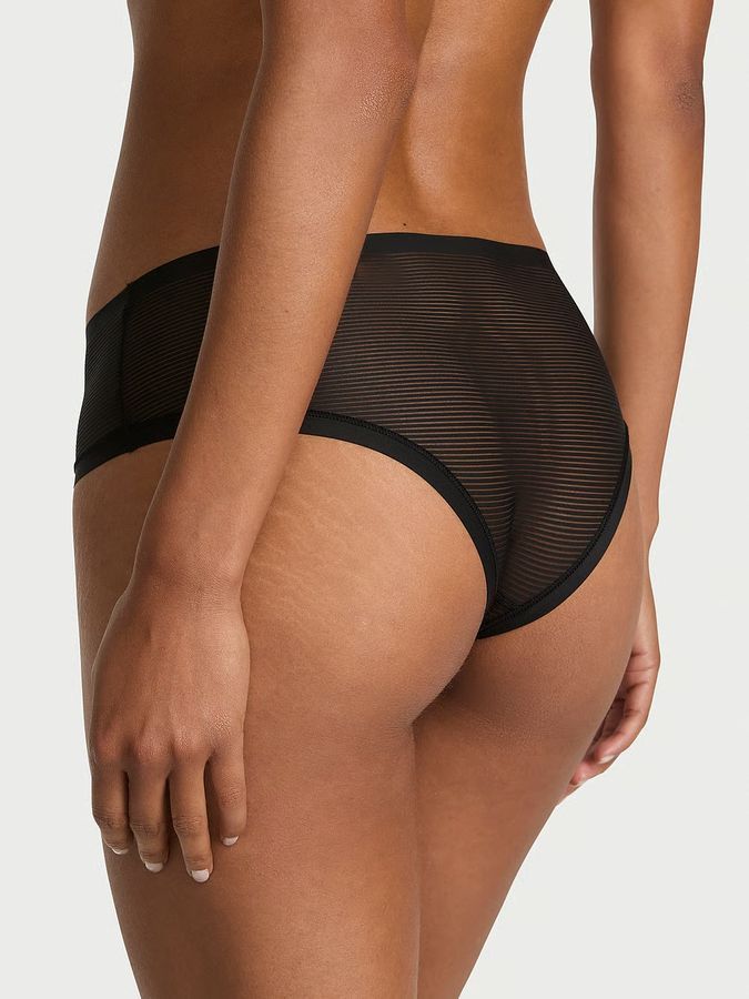 Безшовні трусики чіки Stripe Mesh No-Show Victoria's Secret