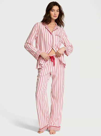 Пижама с штанами Flannel Long PJ Set Victoria's Secret