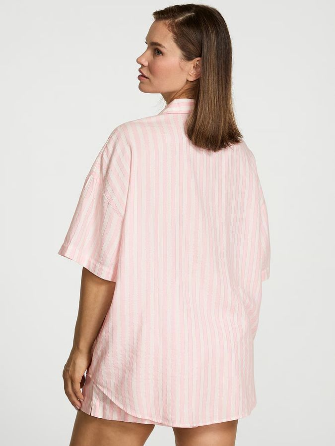 Пижама с шортами Oversized Flannel Short PJ Set Victoria's Secret