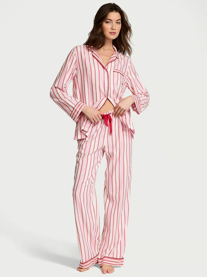 Пижама с штанами Flannel Long PJ Set Victoria's Secret