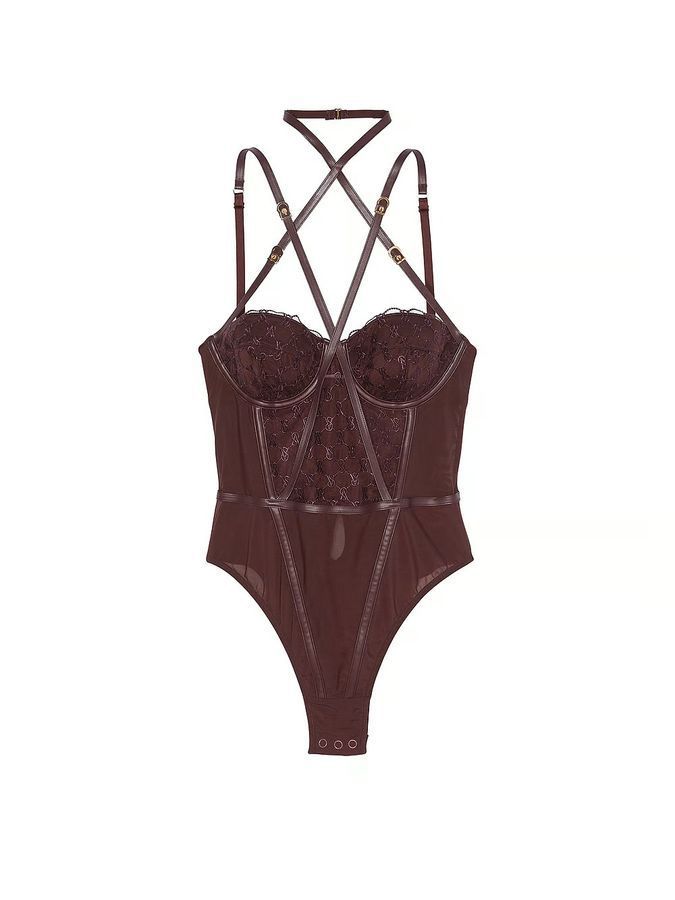 Боди с чашечками Logo Embroidery Teddy Very Sexy Victoria's Secret