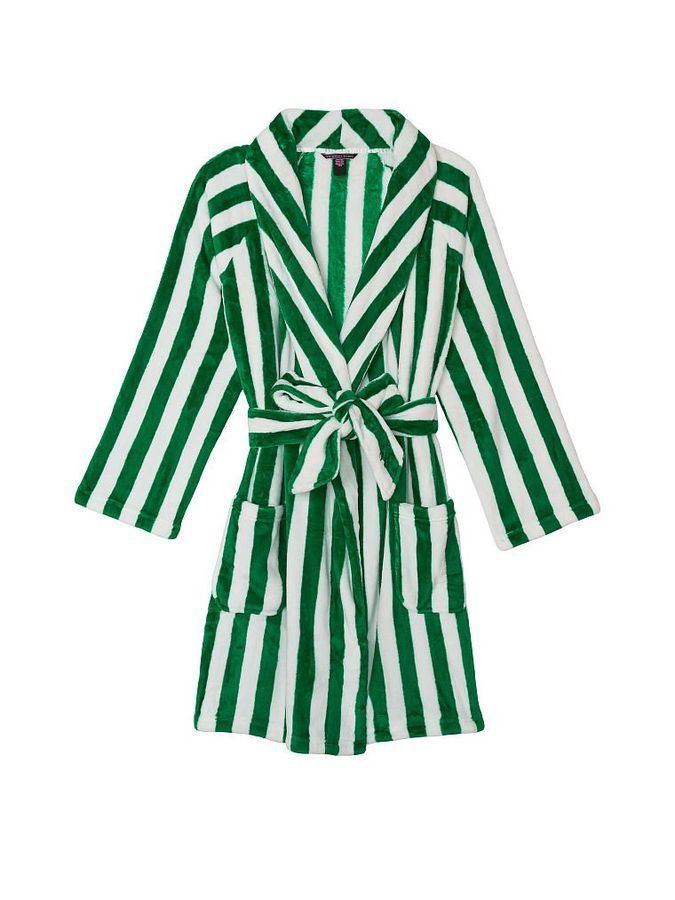 Короткий теплый халат Logo Short Cozy Robe Victoria's Secret