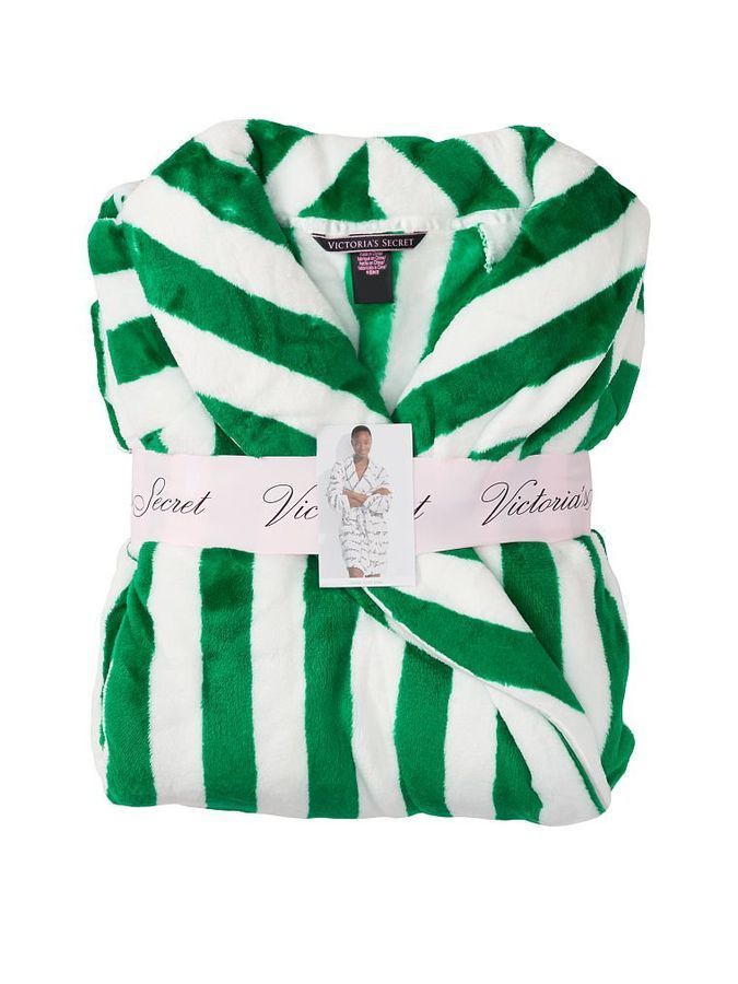 Короткий теплый халат Logo Short Cozy Robe Victoria's Secret