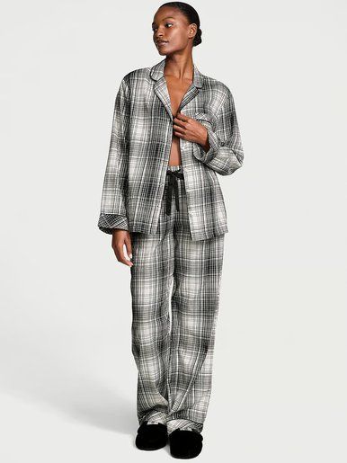 Пижама с штанами Flannel Long PJ Set Victoria's Secret