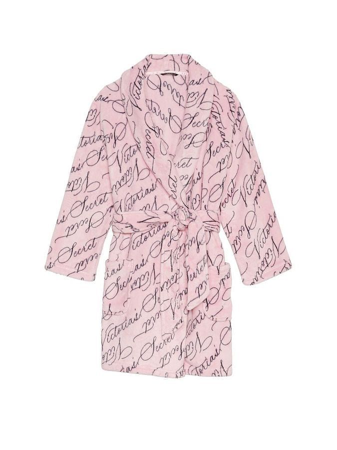 Короткий флисовый халат Short Cozy Robe Victoria's Secret