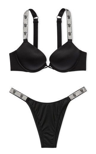 Комплект Бюстгальтер двойной пуш-ап & Трусики бразилианы VS Shine Victoria's Secret