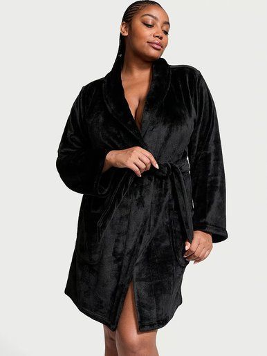 Короткий теплый халат Short Cozy Robe Victoria's Secret