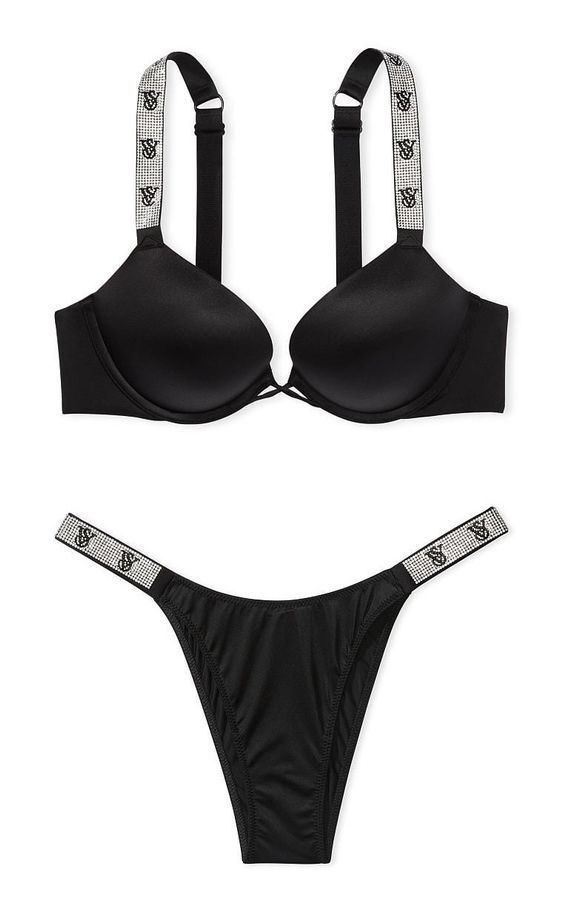 Комплект Бюстгальтер двойной пуш-ап & Трусики бразилианы VS Shine Victoria's Secret Комплект Бюстгальтер двойной пуш-ап & Трусики бразилианы VS Shine Victoria's Secret