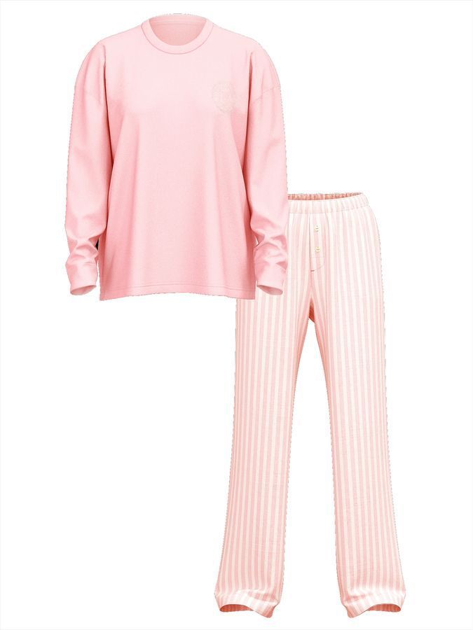 Хлопковая пижама с штанами Long-Sleeve Tee-Jama Set Victoria's Secret