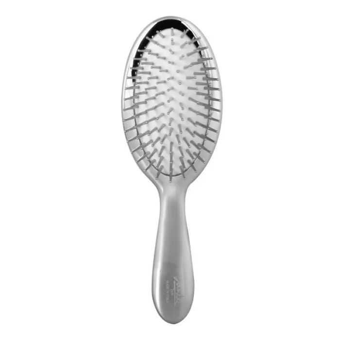 Большая массажная щетка для волос Chromium Line Pneumatic Hairbrush With Metallic Pins Large Janeke