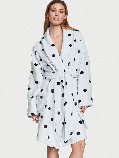 Короткий флисовый халат Short Cozy Robe Victoria's Secret